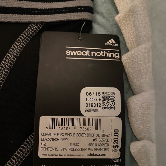 Adidas boxer black and grey performance no sweat size XL 2 pair - Picture 3 of 3
